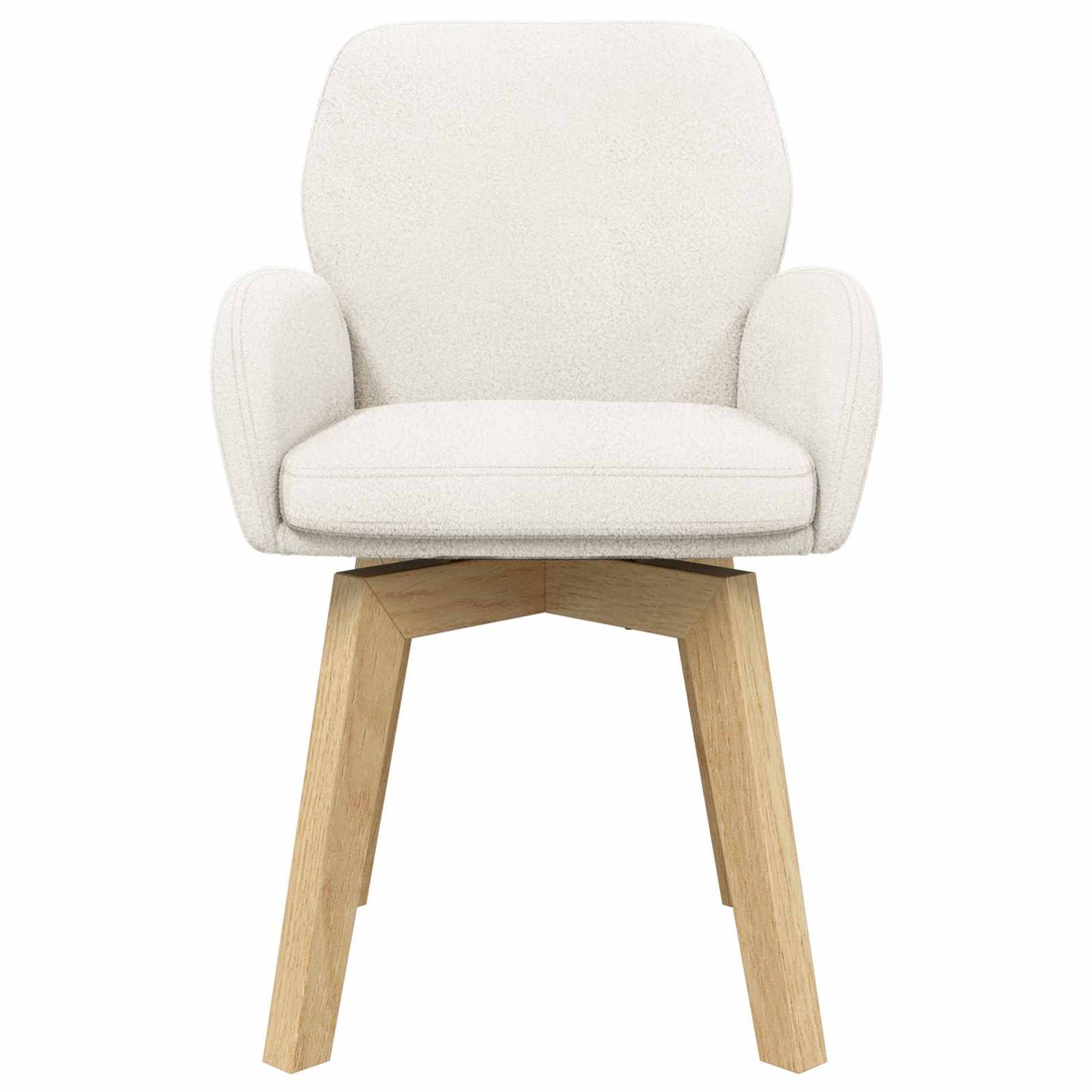 Sedie da pranzo girevoli 2 pcs Bouclé Crema 54 x 58 x 87 cm | homemem39