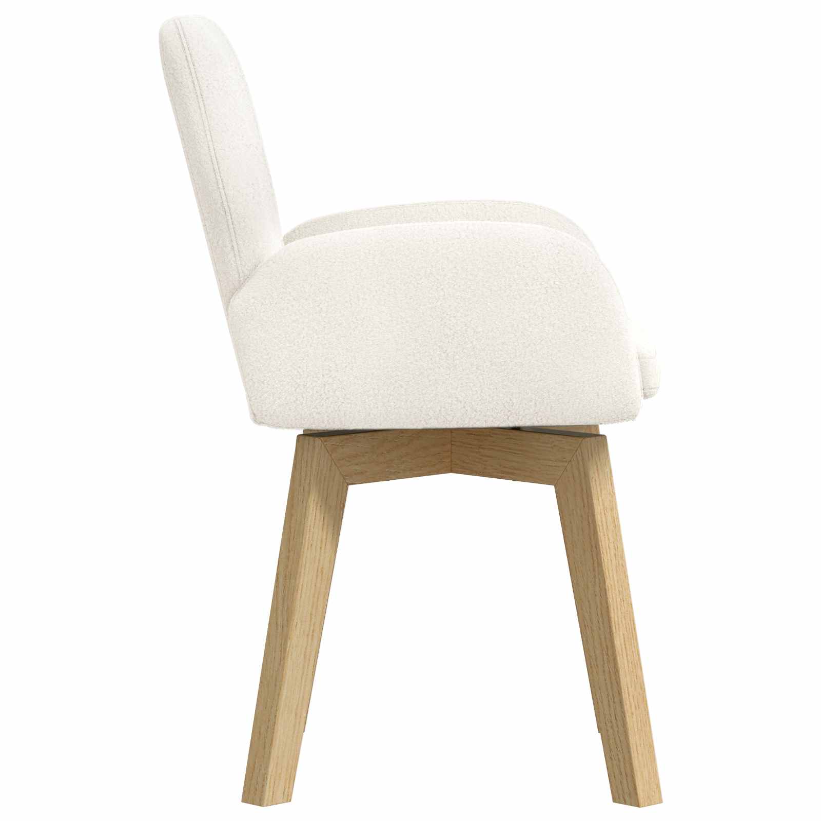 Sedie da pranzo girevoli 2 pcs Bouclé Crema 54 x 58 x 87 cm | homemem39