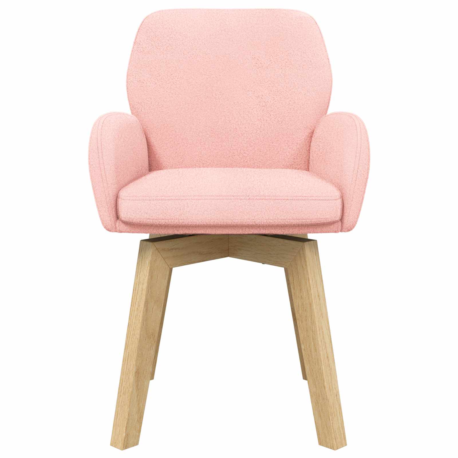 Sedie da pranzo girevoli 2 pcs Bouclé Rosa 54 x 58 x 87 cm | homemem39