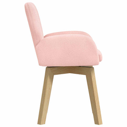 Sedie da pranzo girevoli 2 pcs Bouclé Rosa 54 x 58 x 87 cm | homemem39