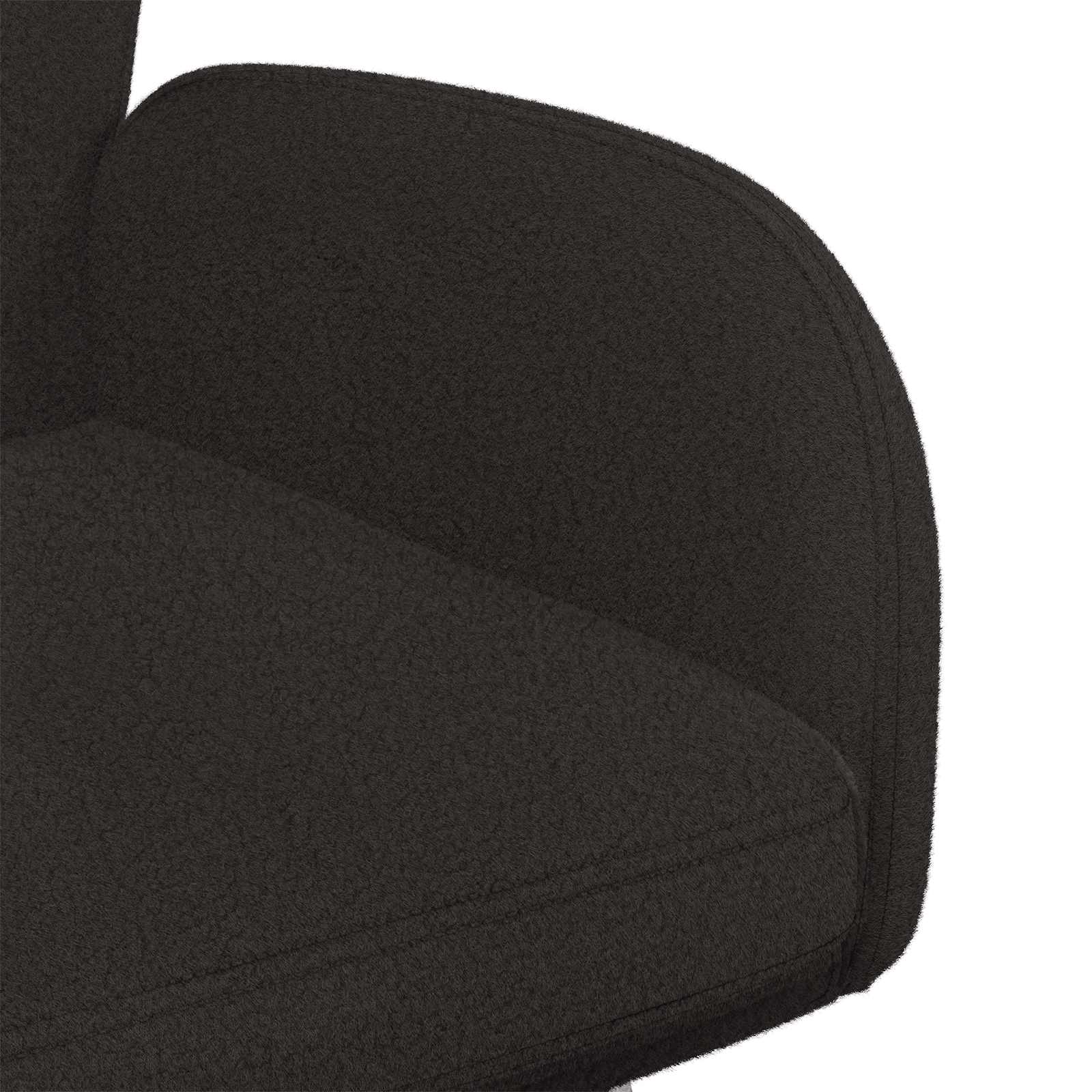 Sedie da pranzo girevoli 2 pcs Bouclé Nero 54 x 58 x 87 cm | homemem39