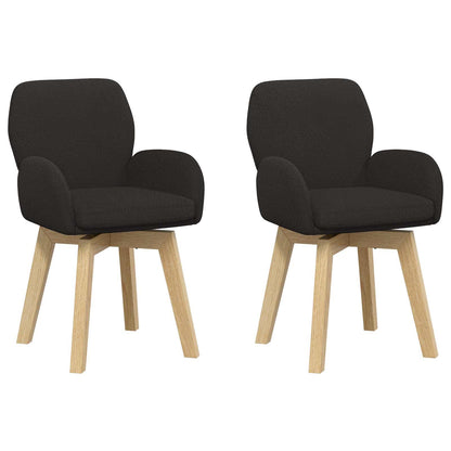 Sedie da pranzo girevoli 2 pcs Bouclé Nero 54 x 58 x 87 cm | homemem39