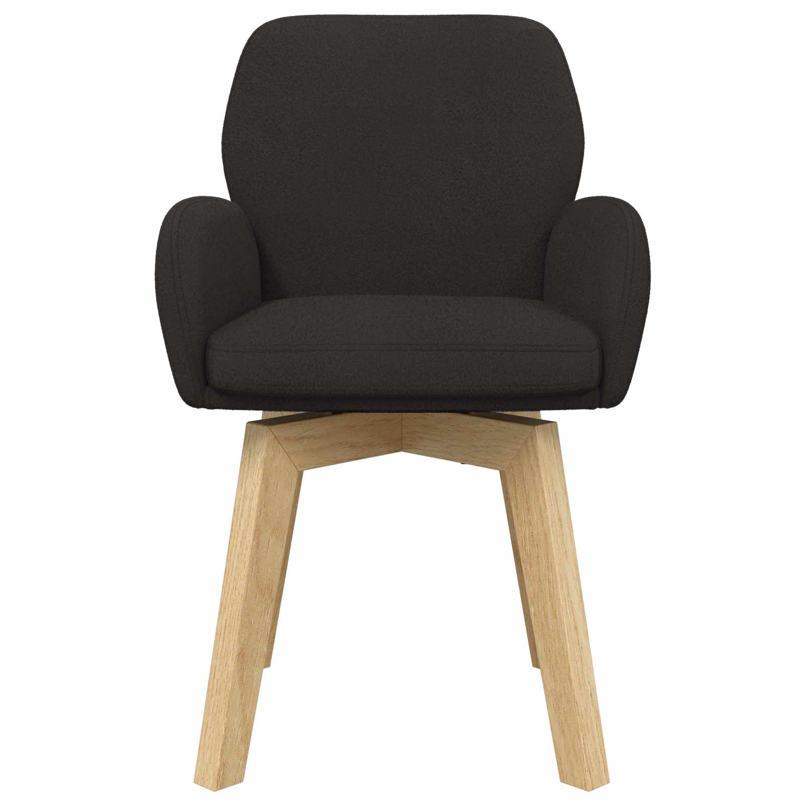 Sedie da pranzo girevoli 2 pcs Bouclé Nero 54 x 58 x 87 cm | homemem39