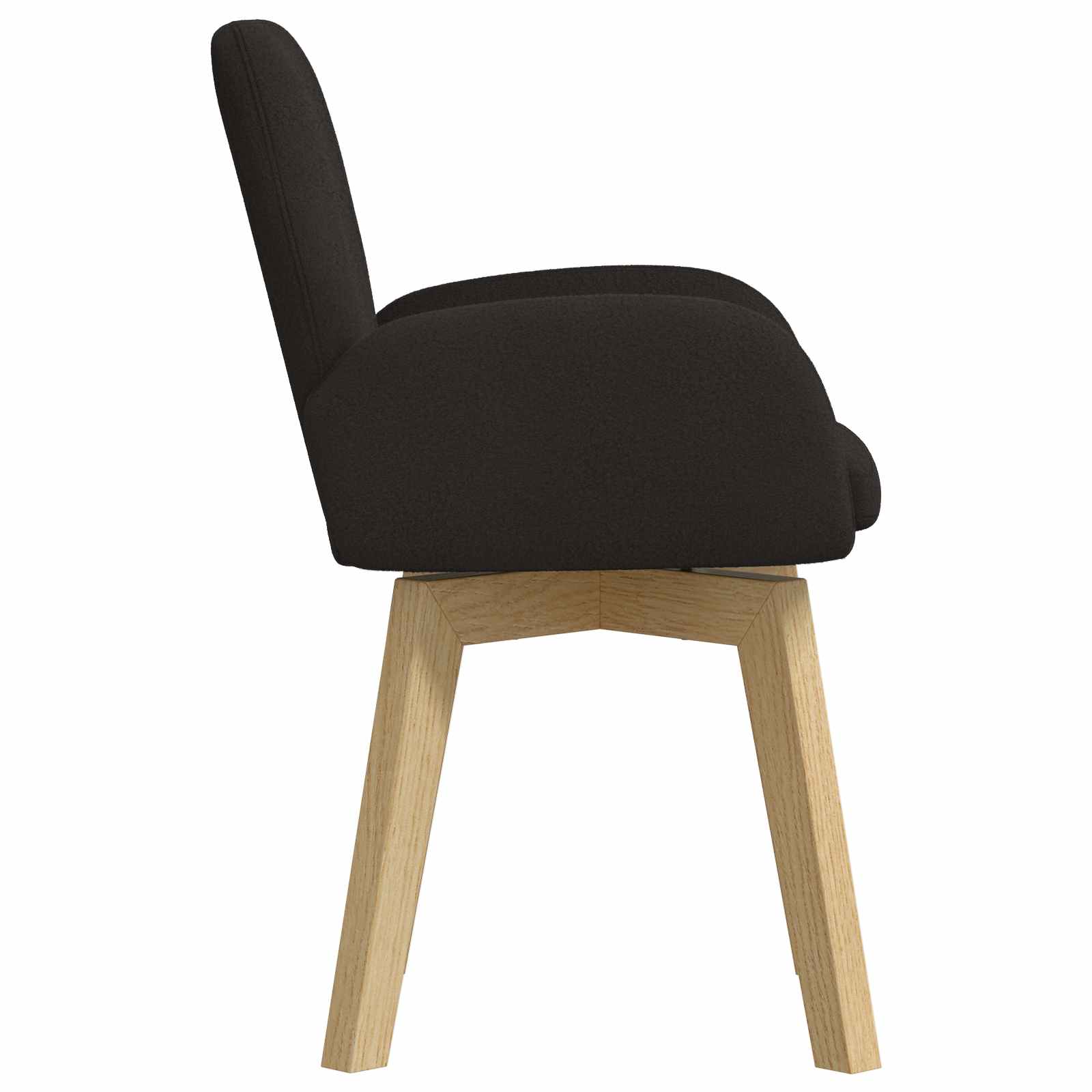 Sedie da pranzo girevoli 2 pcs Bouclé Nero 54 x 58 x 87 cm | homemem39