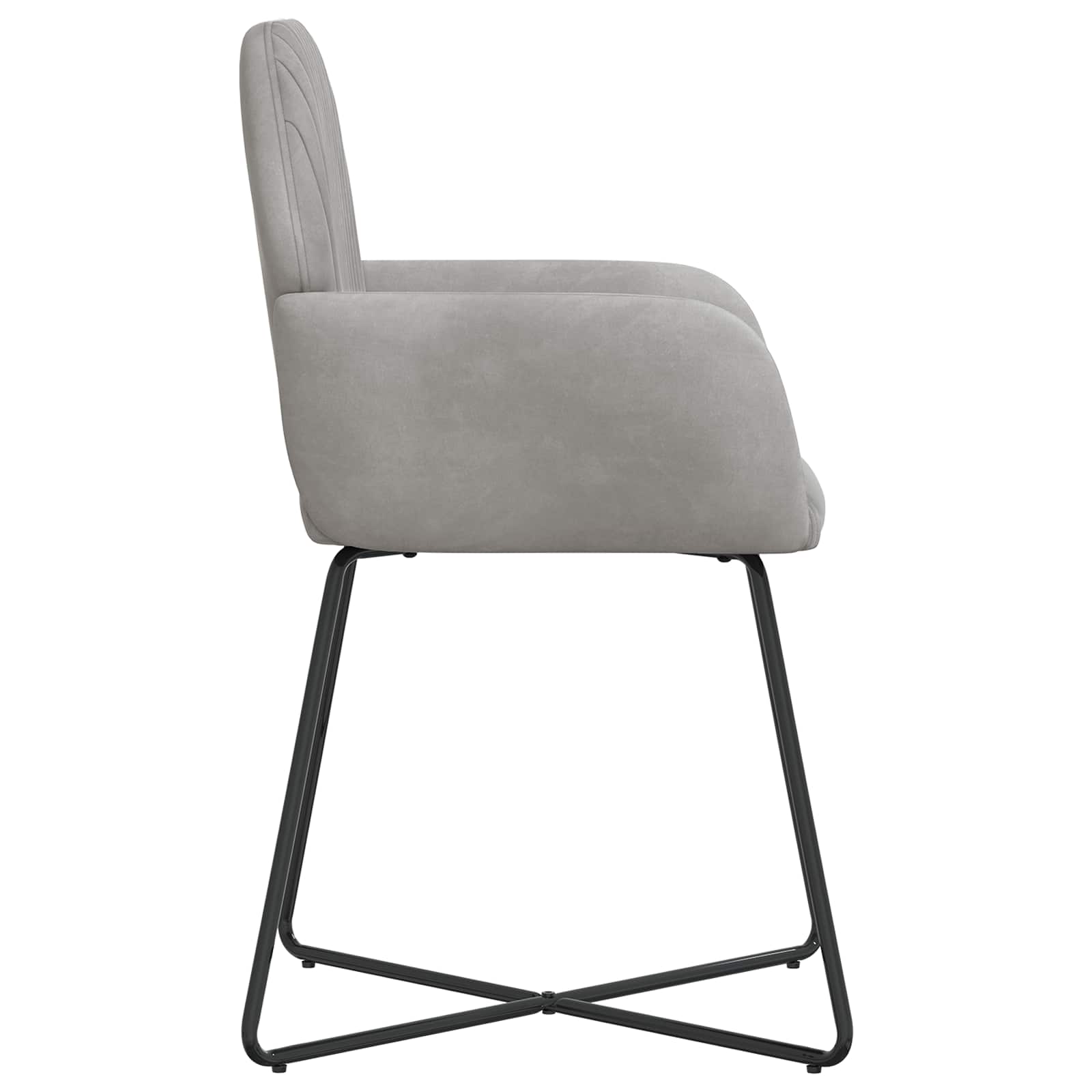 Sedie da pranzo 2 pcs Velluto Grigio Chiaro 55 x 50 x 84 cm | homemem39