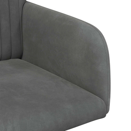 Sedie da pranzo 2 pcs Velluto Grigio Scuro 55 x 50 x 84 cm | homemem39
