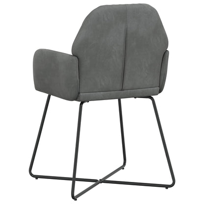 Sedie da pranzo 2 pcs Velluto Grigio Scuro 55 x 50 x 84 cm | homemem39