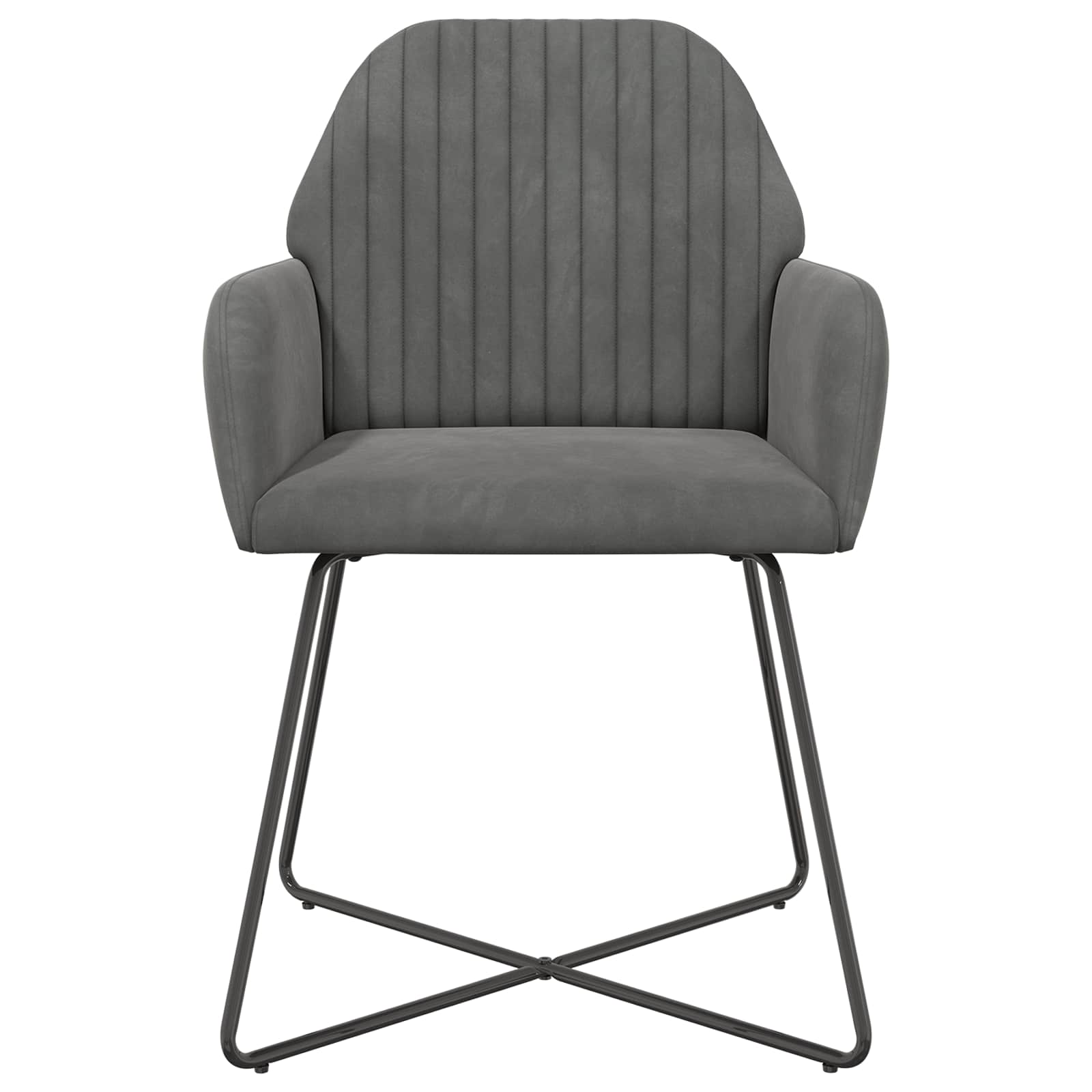 Sedie da pranzo 2 pcs Velluto Grigio Scuro 55 x 50 x 84 cm | homemem39