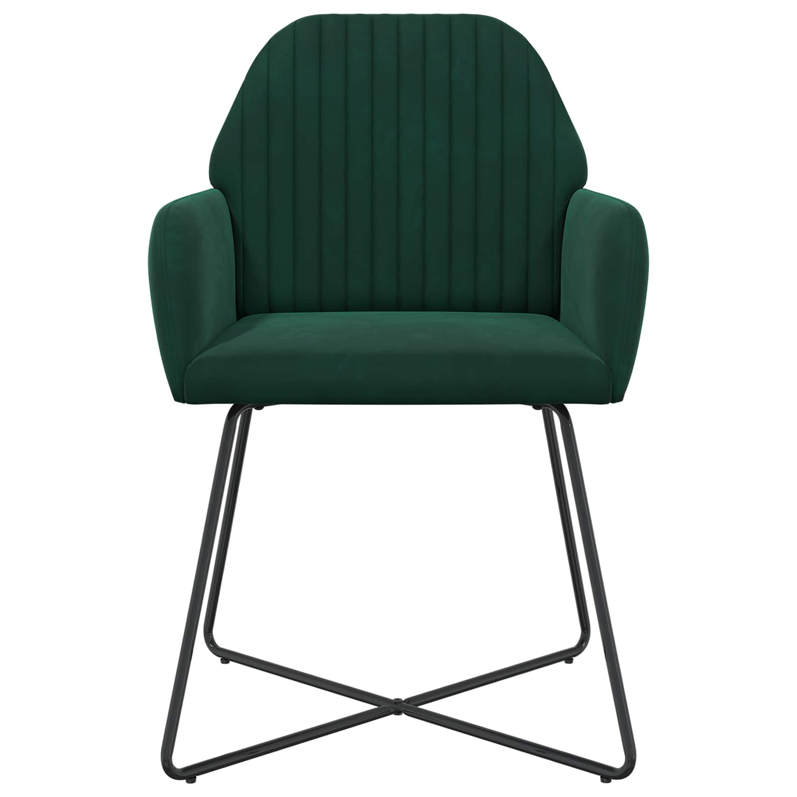 Sedie da pranzo 2 pcs Velluto Verde Scuro 55 x 50 x 84 cm | homemem39
