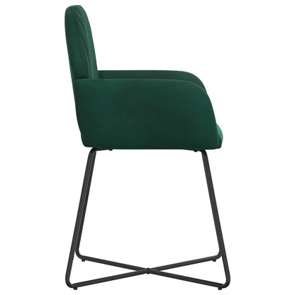 Sedie da pranzo 2 pcs Velluto Verde Scuro 55 x 50 x 84 cm | homemem39
