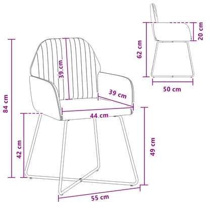 Sedie da pranzo 2 pcs Velluto Verde Scuro 55 x 50 x 84 cm | homemem39