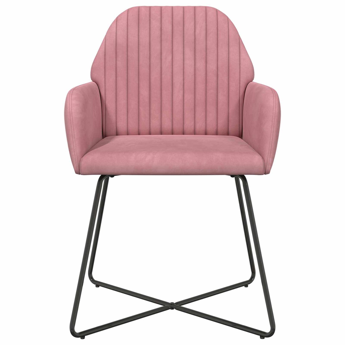 Sedie da pranzo 2 pcs Velluto Rosa 55 x 50 x 84 cm | homemem39