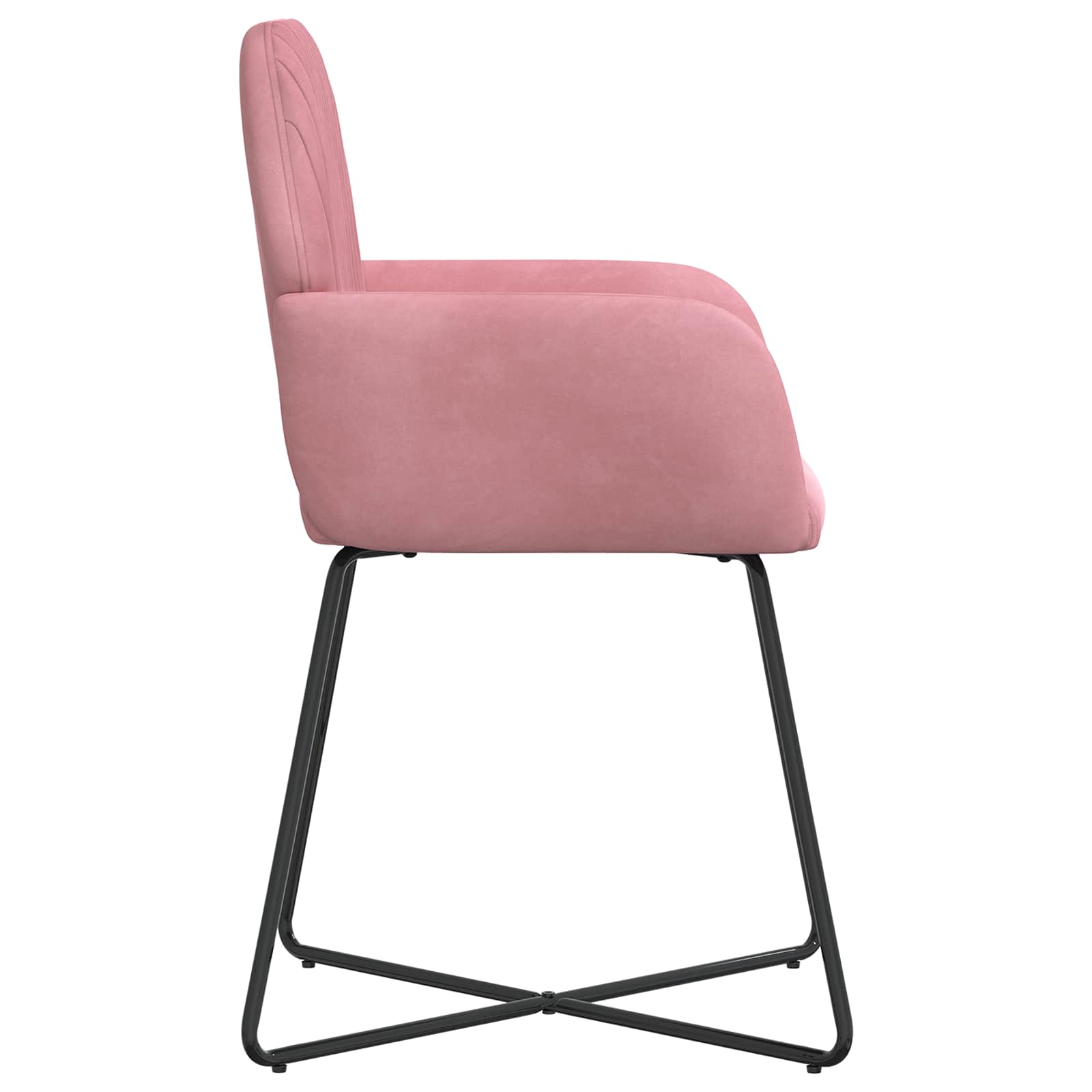 Sedie da pranzo 2 pcs Velluto Rosa 55 x 50 x 84 cm | homemem39