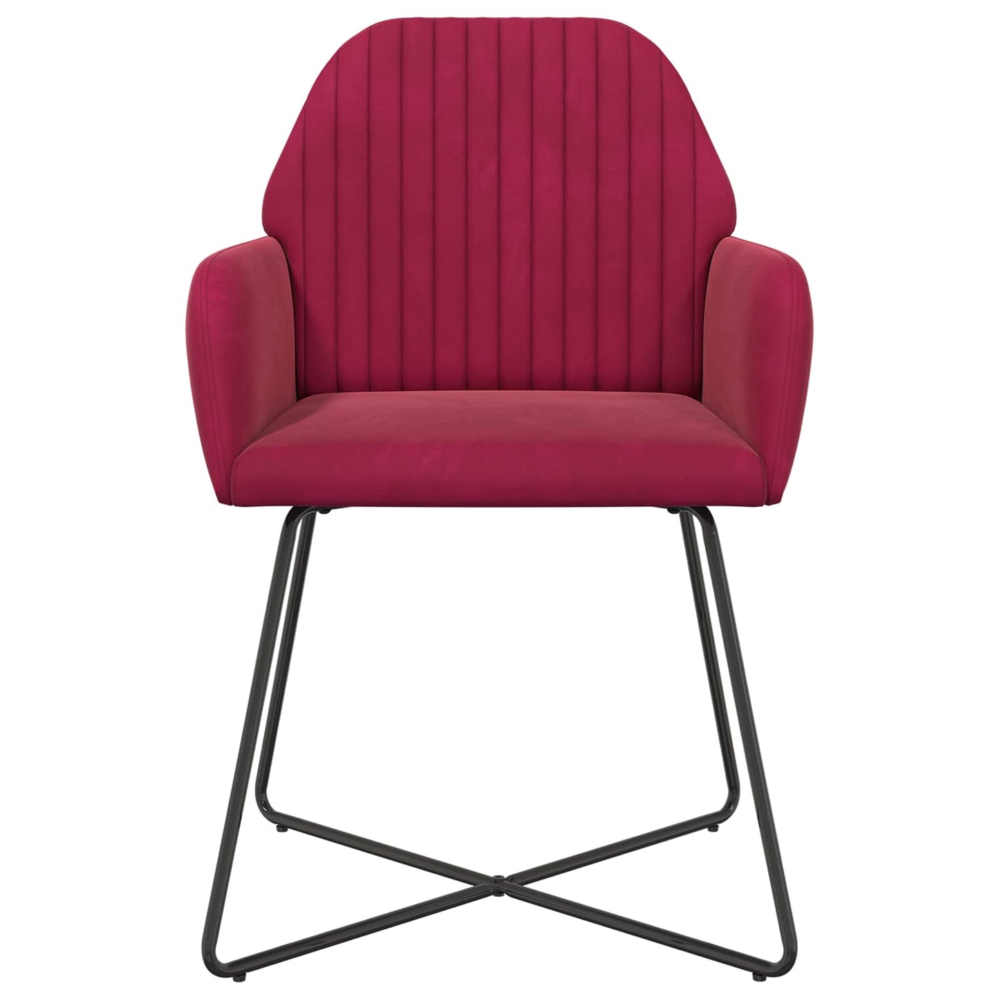 Sedie da pranzo 2 pcs Velluto Rosso Vino 55 x 50 x 84 cm | homemem39