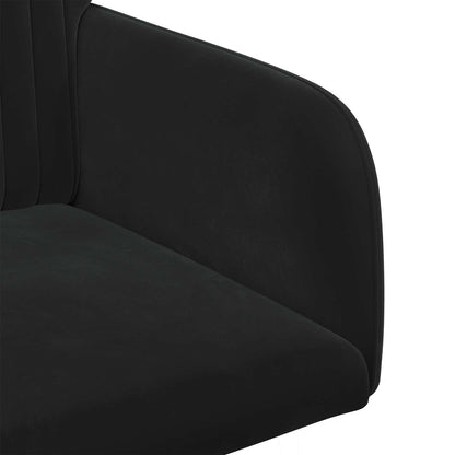 Sedie da pranzo 2 pcs Velluto Nero 55 x 50 x 84 cm | homemem39