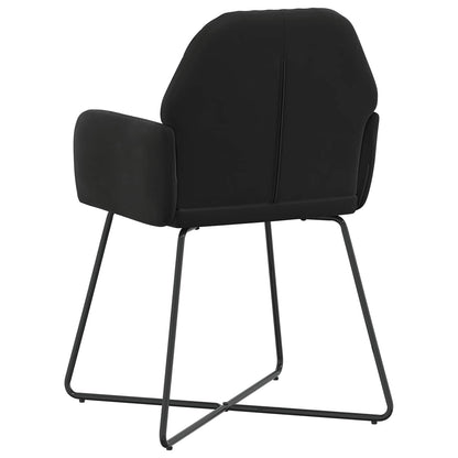 Sedie da pranzo 2 pcs Velluto Nero 55 x 50 x 84 cm