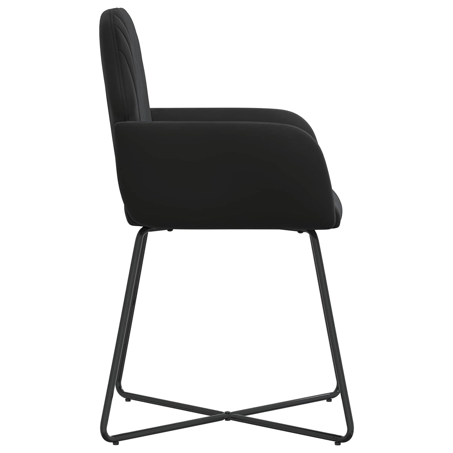 Sedie da pranzo 2 pcs Velluto Nero 55 x 50 x 84 cm