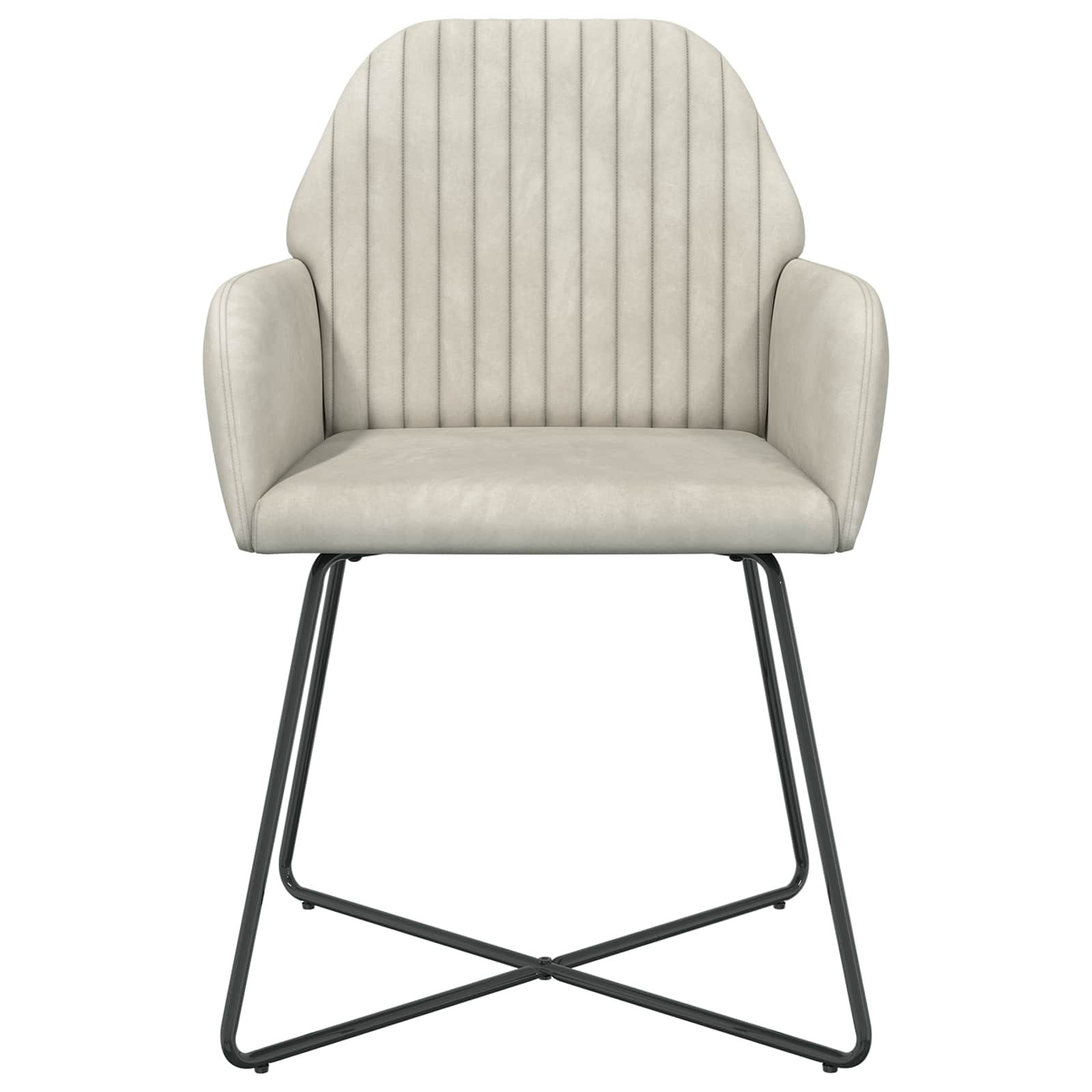 Sedie da pranzo 2 pcs Velluto Crema 55 x 50 x 84 cm | homemem39