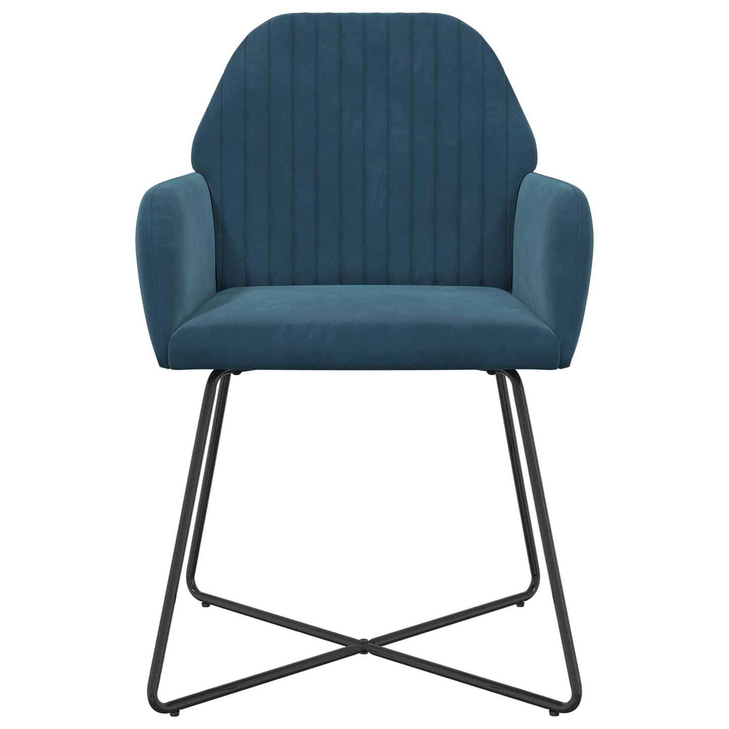Sedie da pranzo 2 pcs Velluto Blu 55 x 50 x 84 cm | homemem39