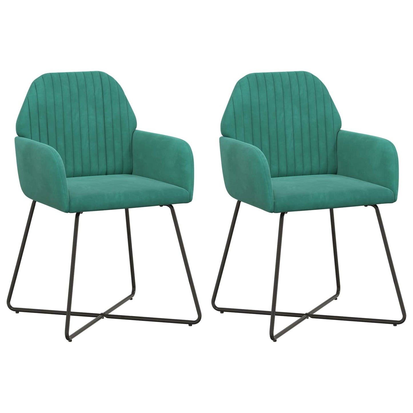 Sedie da pranzo 2 pcs Velluto Turchese 55 x 50 x 84 cm