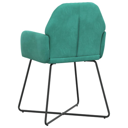 Sedie da pranzo 2 pcs Velluto Turchese 55 x 50 x 84 cm