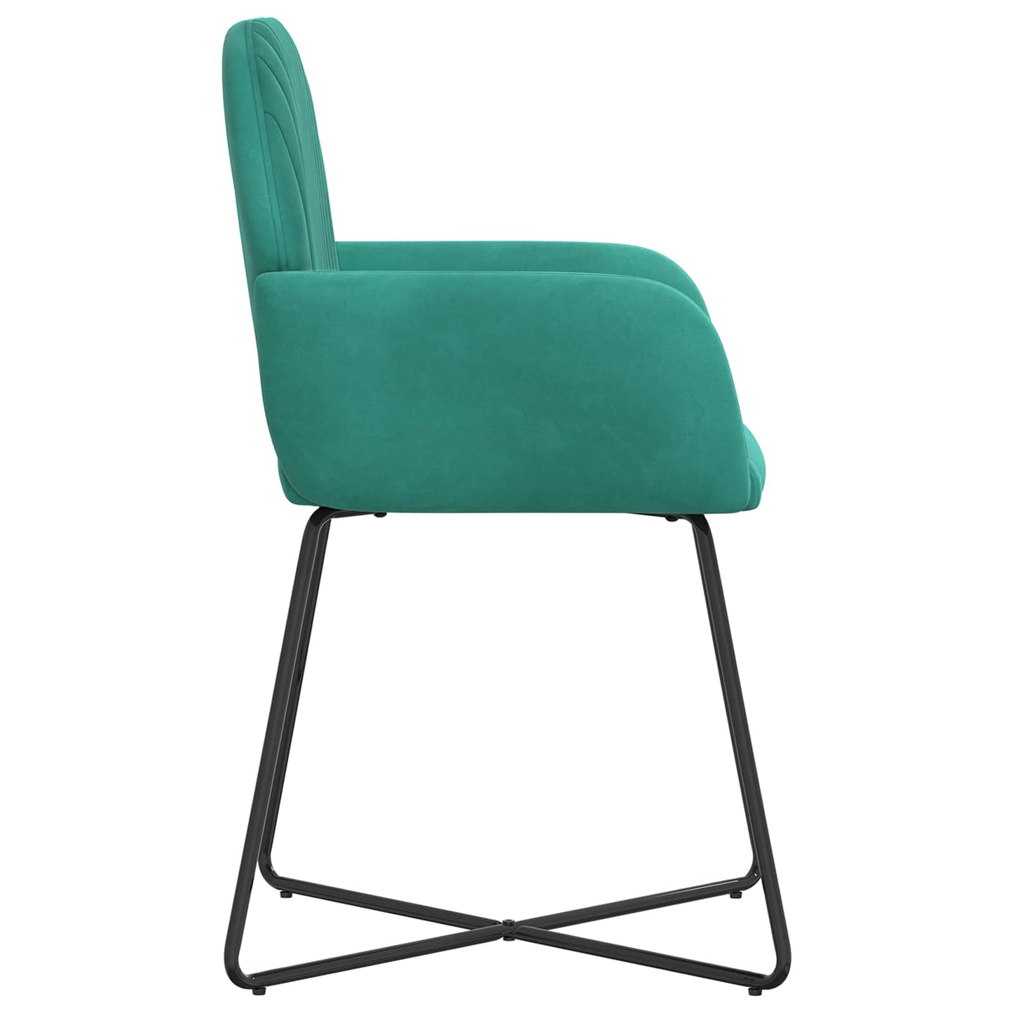 Sedie da pranzo 2 pcs Velluto Turchese 55 x 50 x 84 cm