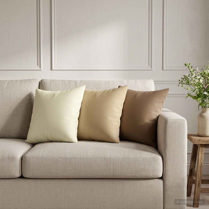 Cuscino da Lanciare 6 pz HEERLEN Crema 30 x 30 cm Poliestere