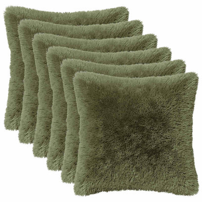 Federa 6 pcs HEERLEN Verde 30 x 30 cm Fleece PV