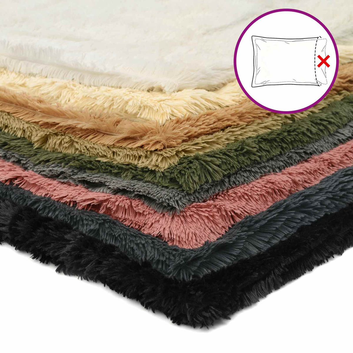 Federa 6 pcs HEERLEN Verde 30 x 30 cm Fleece PV | homemem39