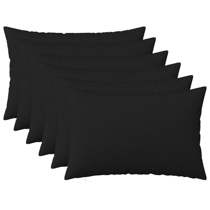 Federa 6 pz HEERLEN Nero 30 x 50 cm Tessuto | homemem39