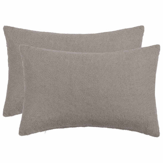 Federa 2 pcs HEERLEN Grigio Chiaro 30 x 50 cm Bouclé | homemem39