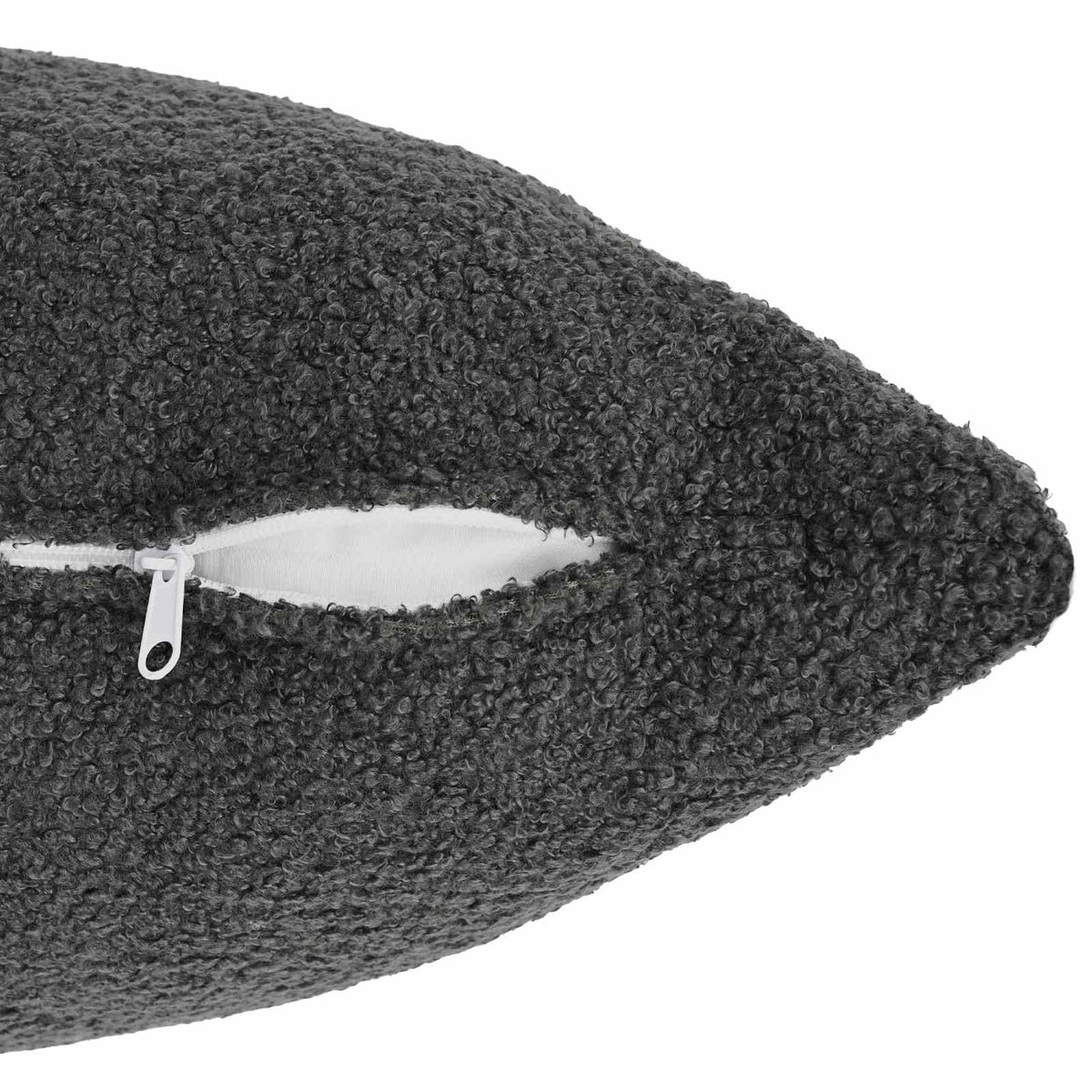 Federa 2 pcs HEERLEN Grigio Scuro 30 x 50 cm Bouclé | homemem39