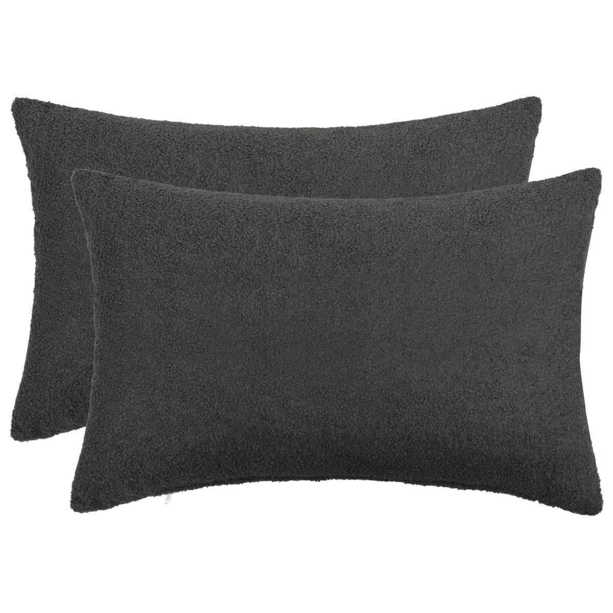Federa 2 pcs HEERLEN Grigio Scuro 30 x 50 cm Bouclé | homemem39