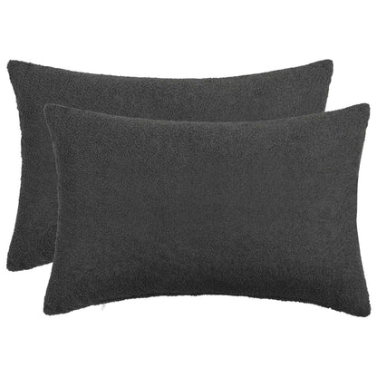 Federa 2 pcs HEERLEN Grigio Scuro 30 x 50 cm Bouclé | homemem39