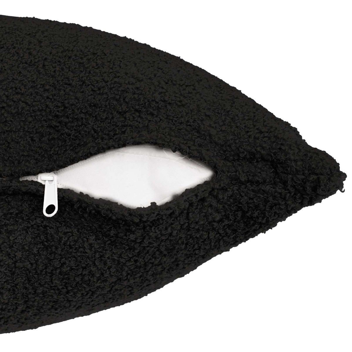 Federa 2 pcs HEERLEN Nero 30 x 50 cm Bouclé