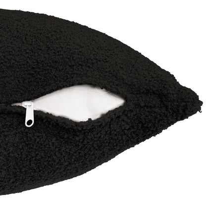Federa 2 pcs HEERLEN Nero 30 x 50 cm Bouclé