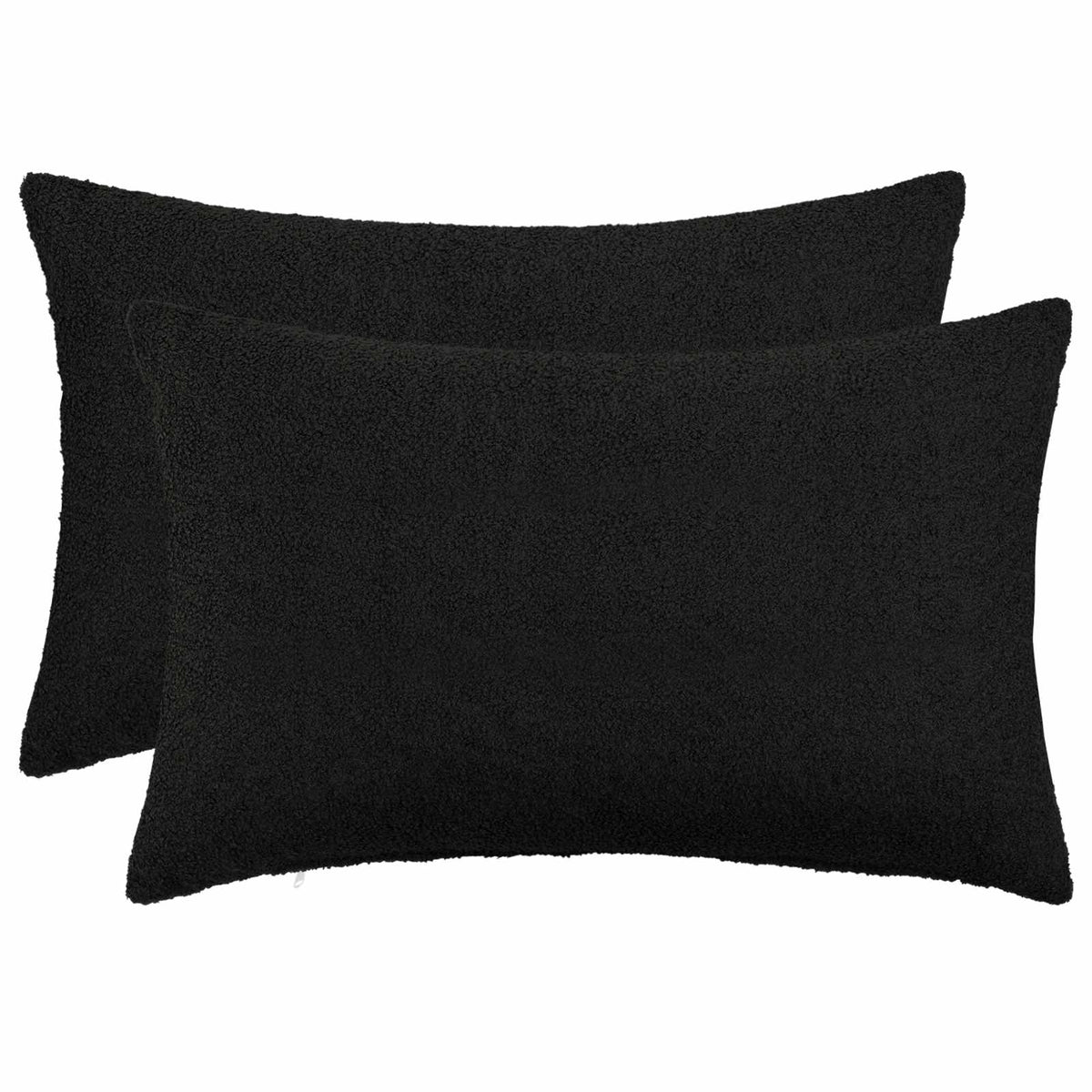 Federa 2 pcs HEERLEN Nero 30 x 50 cm Bouclé | homemem39