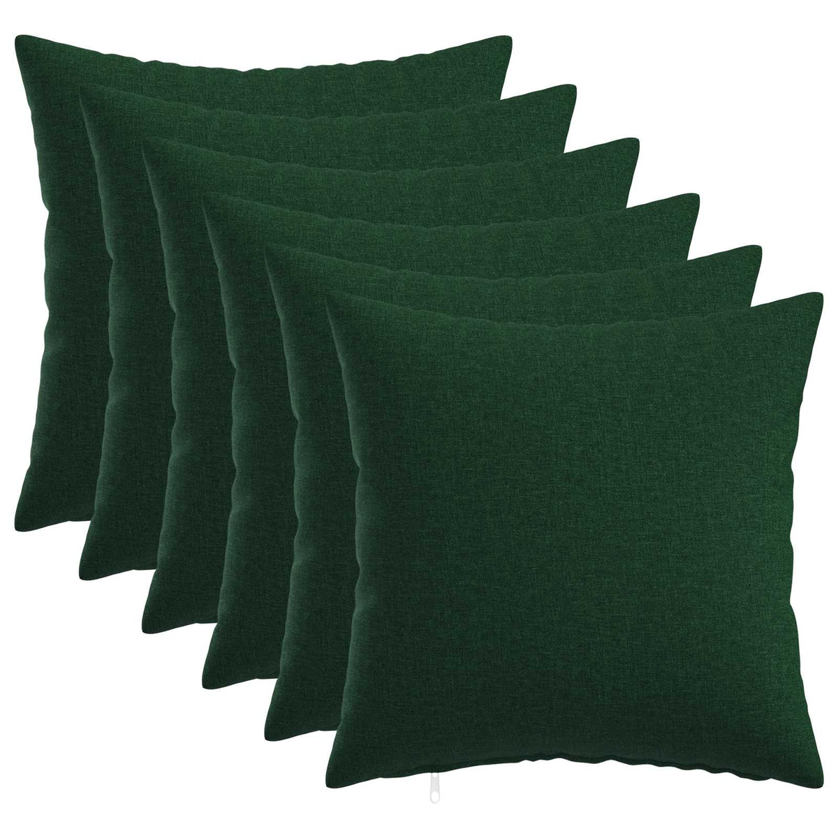 Federa 6 pz HEERLEN Verde Scuro 40 x 40 cm Tessuto