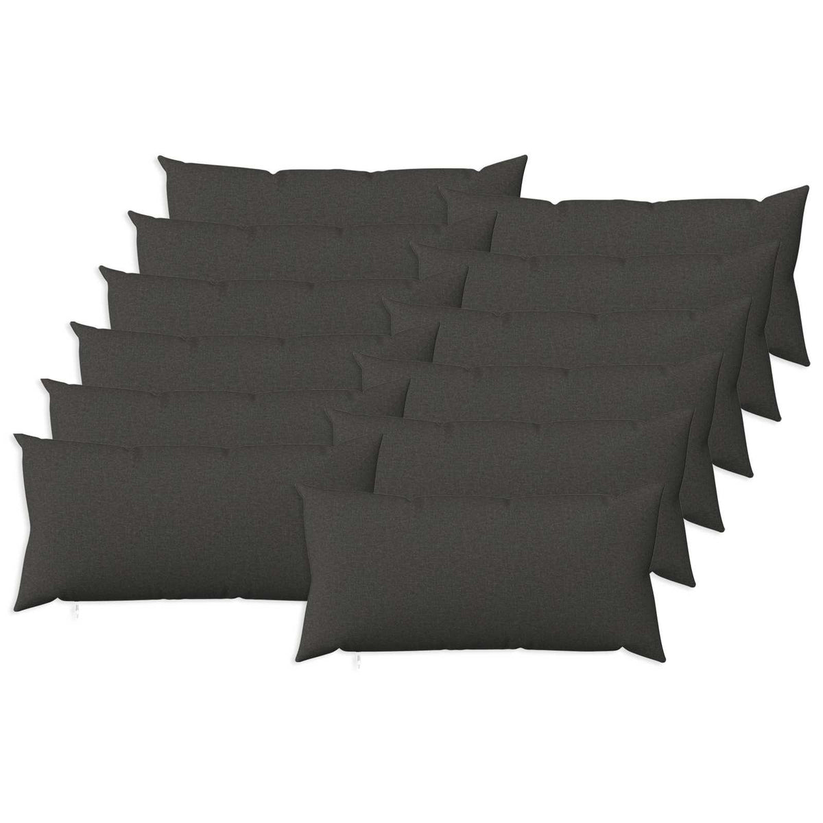 Federa 12 pz HEERLEN Grigio Scuro 40 x 80 cm Tessuto | homemem39