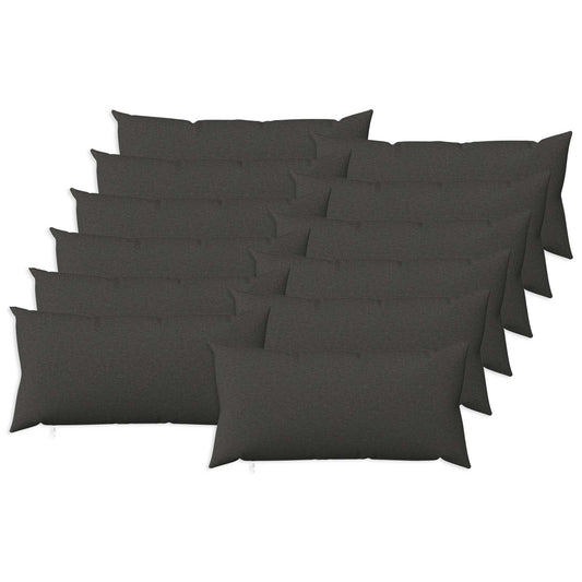 Federa 12 pz HEERLEN Grigio Scuro 40 x 80 cm Tessuto | homemem39