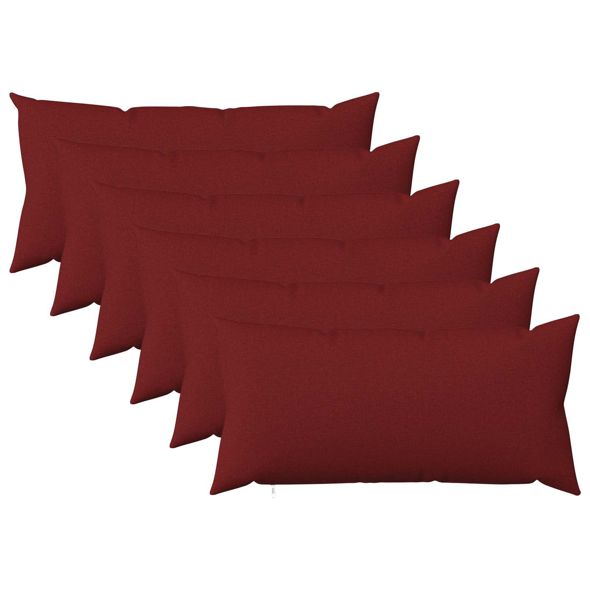Federa 6 pz HEERLEN Rosso Vino 40 x 80 cm Tessuto | homemem39