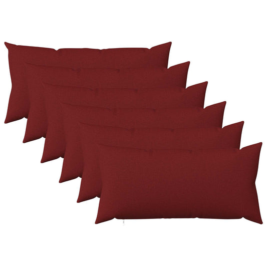 Federa 6 pz HEERLEN Rosso Vino 40 x 80 cm Tessuto | homemem39
