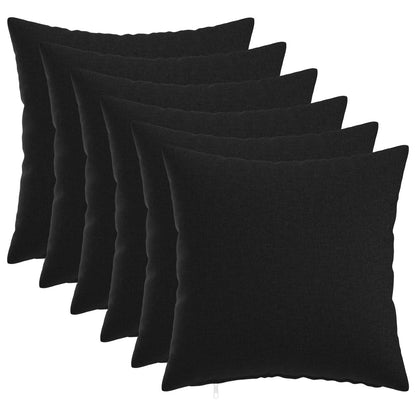 Federa 6 pz HEERLEN Nero 45 x 45 cm Tessuto | homemem39
