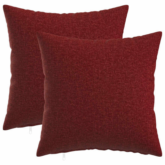 Federa 2 pz HEERLEN Rosso Vino 45 x 45 cm Tessuto | homemem39