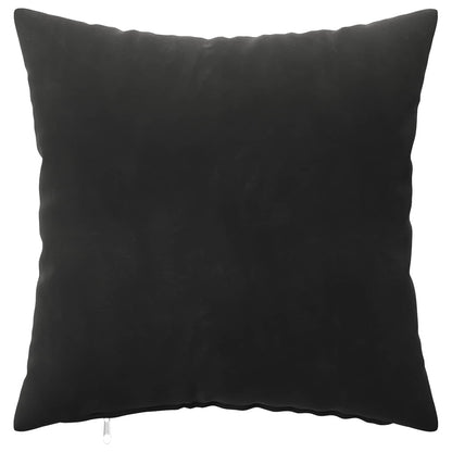 Federa 6 pcs HEERLEN Nero 50 x 50 cm Velluto