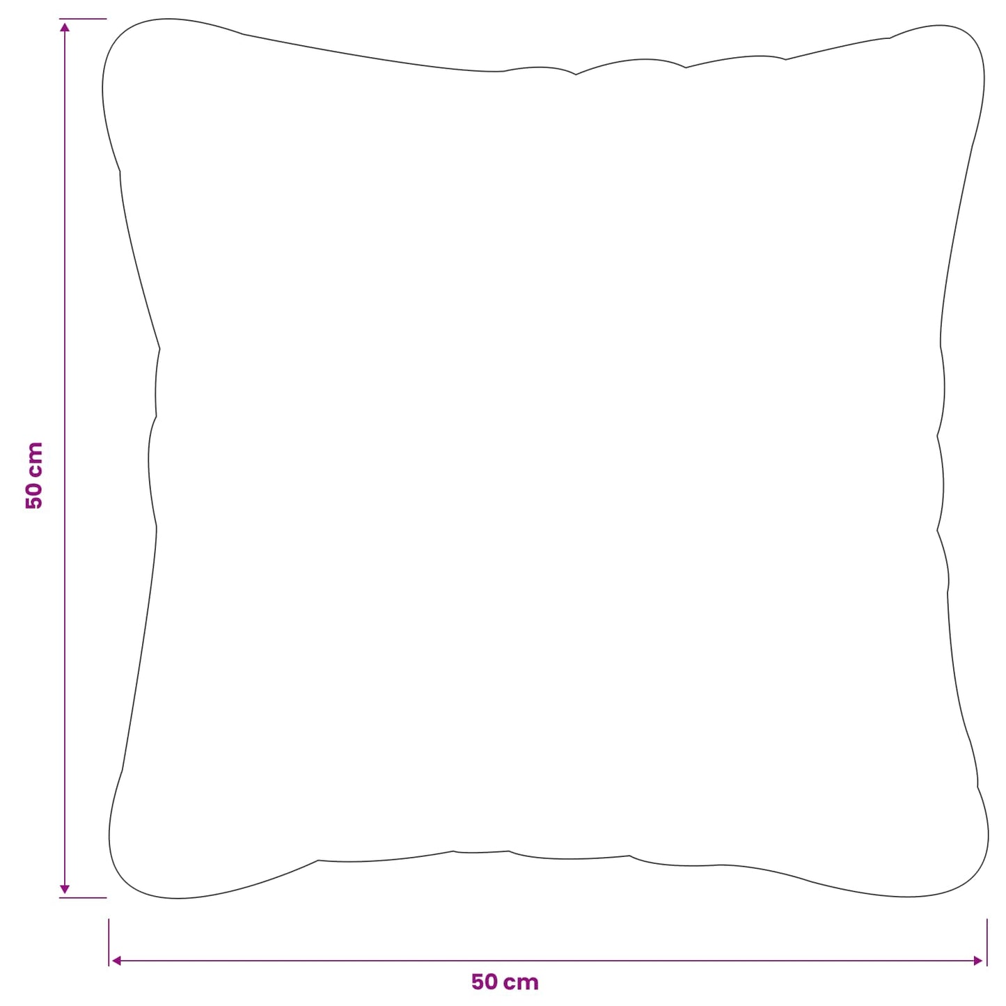 Federa 6 pcs HEERLEN Nero 50 x 50 cm Velluto