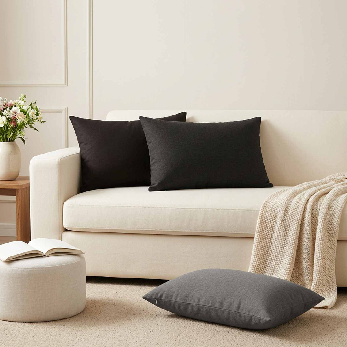 Cuscino da Lanciare 2 pz HEERLEN Grigio Chiaro 50 x 70 cm