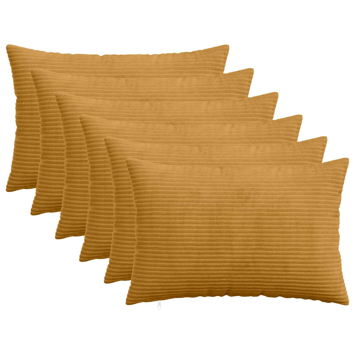 Federa 6 pcs HEERLEN Giallo 50 x 80 cm corduroy