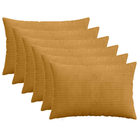 Federa 6 pcs HEERLEN Giallo 50 x 80 cm corduroy