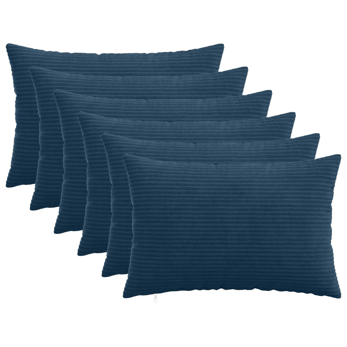 Federa 6 pcs HEERLEN Blu navy 50 x 80 cm corduroy